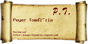 Peyer Tomázia névjegykártya